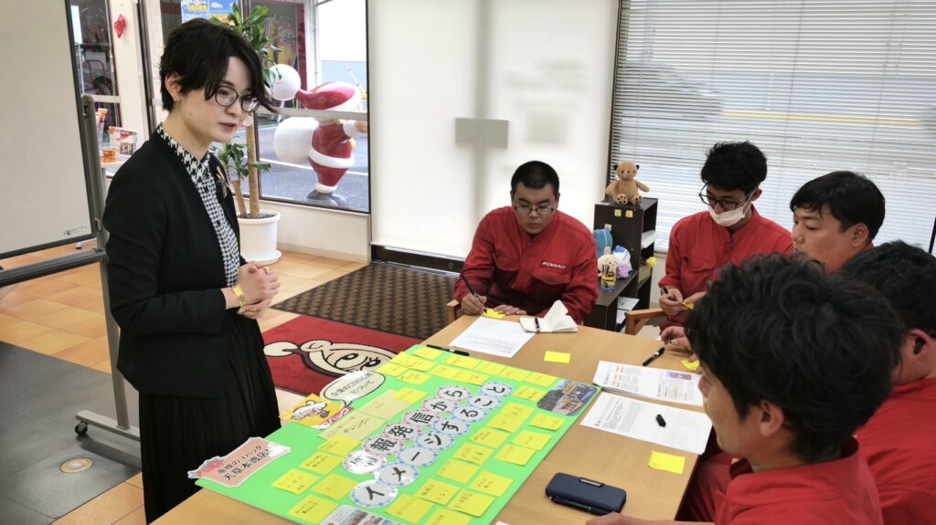 株式会社ミセカタ SNS研修 熊本 企業 コバック 意欲 社員 天草 SNS 研修の様子 ワーク