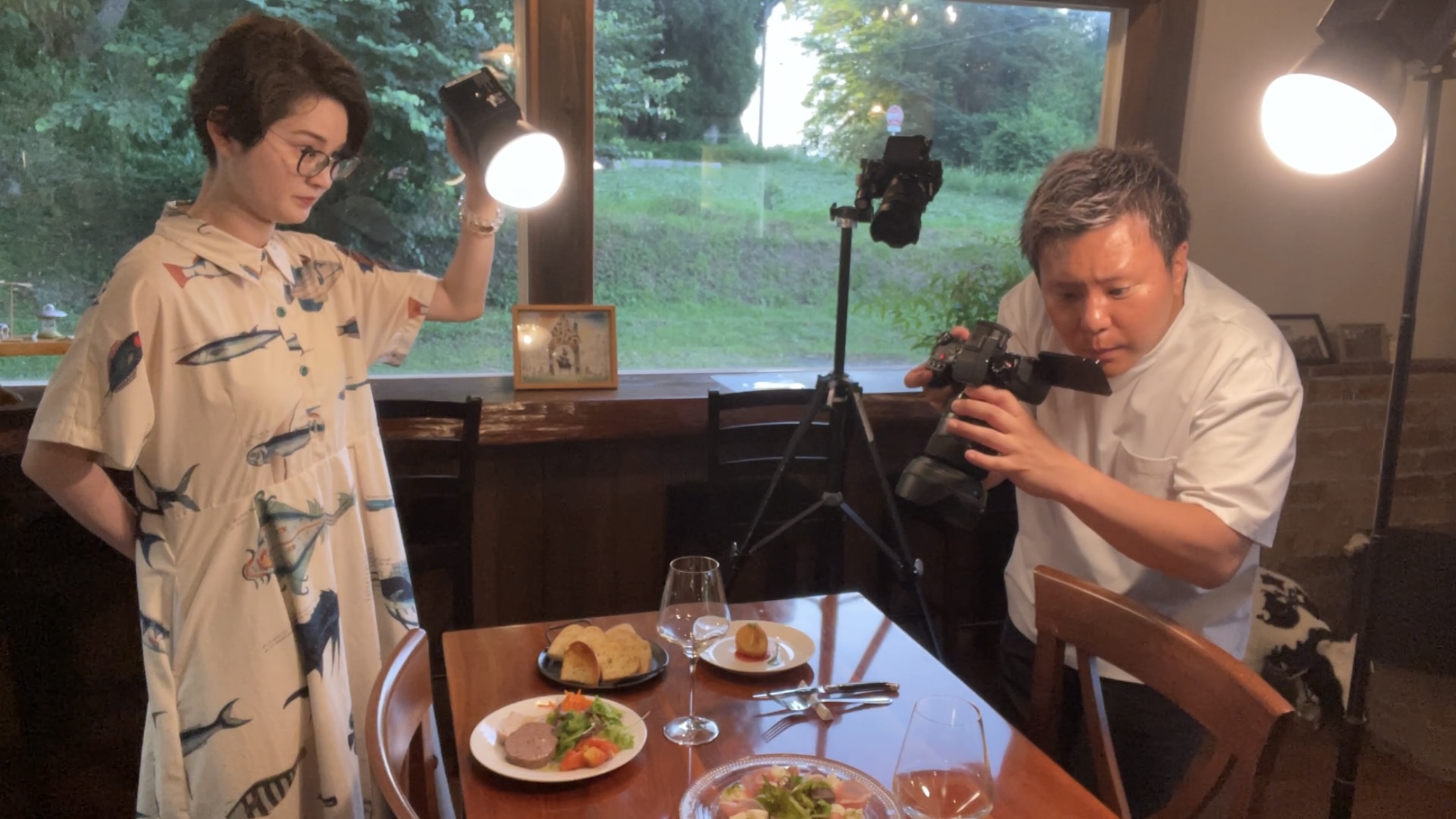 CafeBunSuiRei様の広告撮影風景