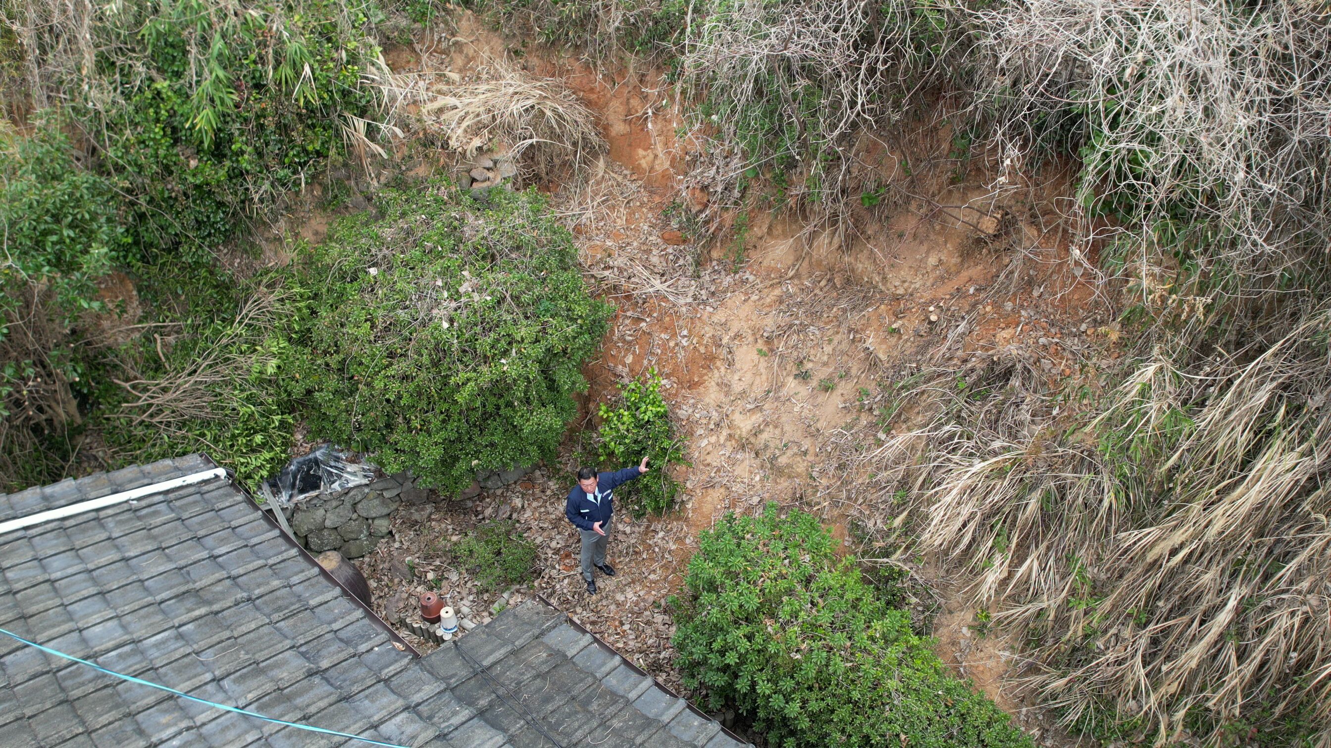 ドローンによる猪の被害状況の撮影